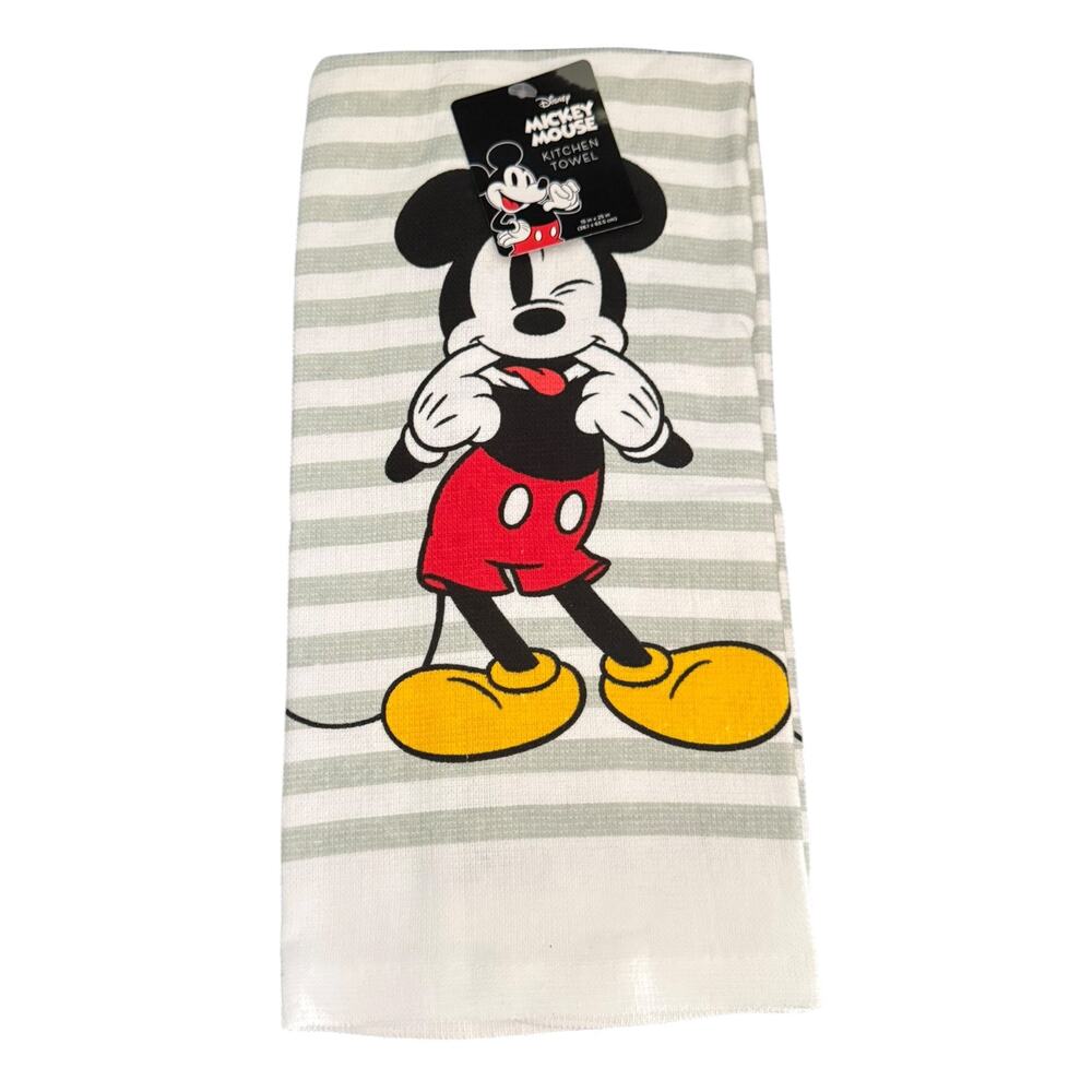 Disney Mickey Mouse Smiling Winking Cotton Kitchen Hand Towel